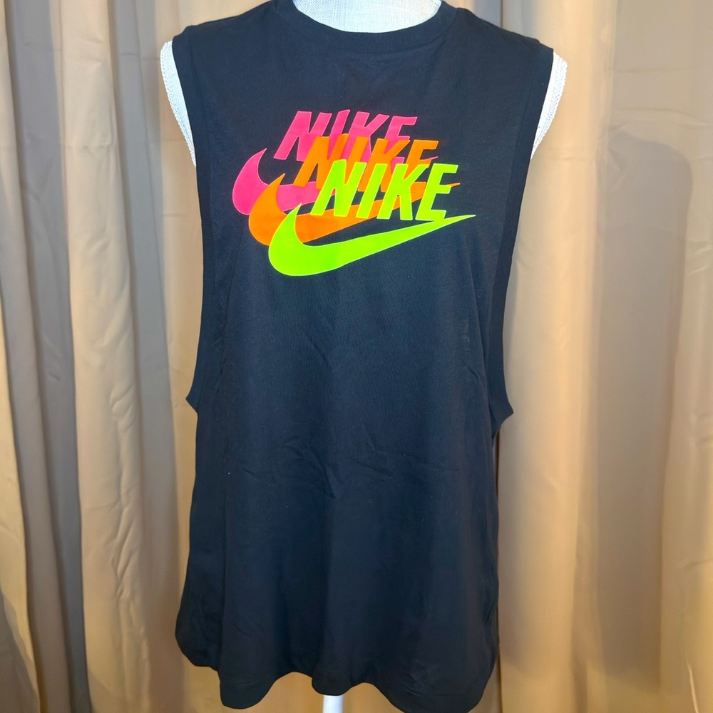 Nike Black Sleeveless Graphic Tee